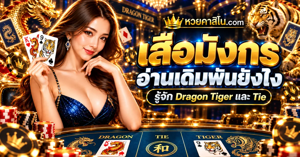 ภาพปกบทความ เสือมังกรมีเดิมพันเสริมอะไรบ้าง: อ่านตารางจ่ายให้เข้าใจก่อน เว็บไซต์หวยคาสิโน.com สไตล์น้ำเงินทอง