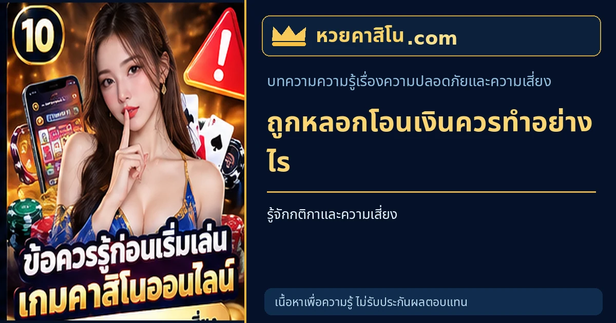 ภาพประกอบบทความ สงสัยถูกเว็บเกมหลอกโอนเงินหรือขอ OTP ควรทำอย่างไร โทนน้ำเงินและทอง